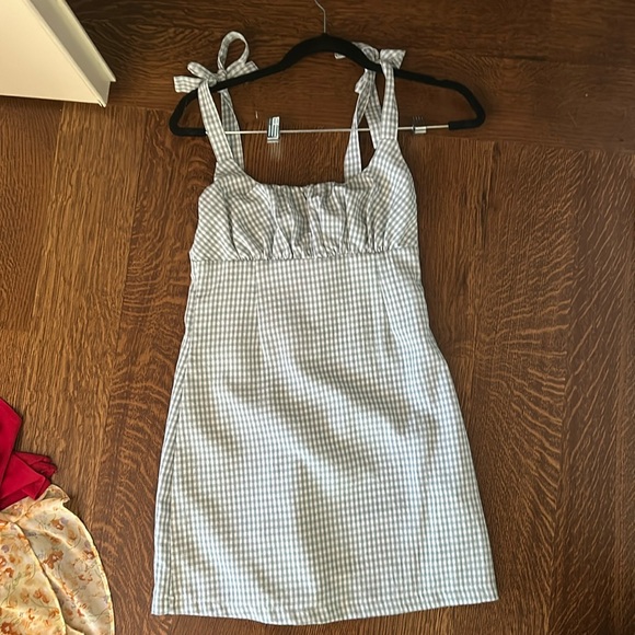 Pacsun plaid checkered blue and white dress - Picture 1 of 3